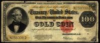100 dolarów- gold certificate 1922, podpisy: Spe