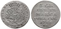 Polska, półzłotek (2 grosze), 1766