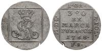 grosz srebrny 1768 FS, Warszawa, wariant z inicj