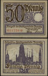 50 fenigów 15.04.1919, numeracja 611720, druk fi