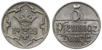 5 fenigów 1923, Berlin, moneta wybita pękniętym 