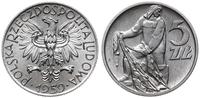 5 złotych 1959, Warszawa, Rybak, aluminium, mikr