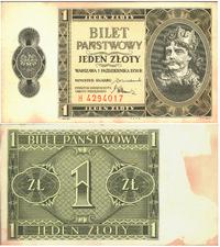 1 złoty 1.10.1938, seria H, zabarwiony częsćiowo