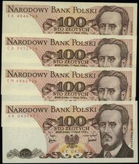 Polska, zestaw 4 x 100 złotych, 17.05.1976