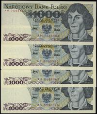 zestaw 4 x 1.000 złotych 02.07.1975, w skład zes