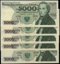 Polska, zestaw 5 x 5.000 złotych
