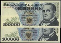Polska, zestaw 2 x 100.000 złotych, 01.02.1990