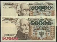 zestaw 2 x 50.000 złotych 16.11.1993, w skład ze