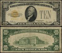 10 dolarów 1928, seria A55861271A, żółta pieczęć