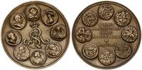 medal  1985, Warszawa, Aw: Wizerunki 8 monet, we