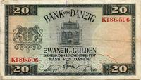 20 guldenów 1.11.1937, seria K, Miłczak G53a
