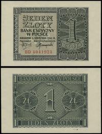 1 złoty 1.08.1941, seria BD, numeracja 4041923, 