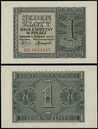 1 złoty 1.08.1941, seria BD, numeracja 4041947, 