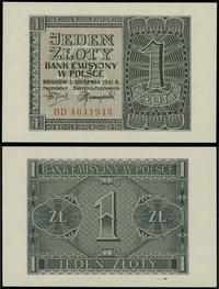 1 złoty 1.08.1941, seria BD, numeracja 4041943, 