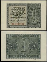 1 złoty 1.08.1941, seria BD, numeracja 4041942, 