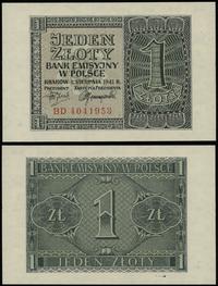 1 złoty 1.08.1941, seria BD, numeracja 4041953, 