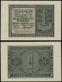 1 złoty 1.08.1941, seria BD, numeracja 4041954, 