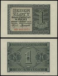 1 złoty 1.08.1941, seria BD, numeracja 4041971, 