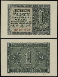 1 złoty 1.08.1941, seria BD, numeracja 4041970, 