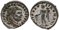 follis 297-299, Cyzicus, Aw: Głowa cesarza w wie