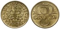 5 groszy 1923, Warszawa, mosiądz, moneta polakie