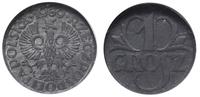 1 grosz 1939, Warszawa, cynk, moneta w pudełku G