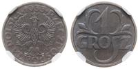 1 grosz 1933, Warszawa, patyna, moneta w pudełku