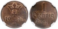 1 fenig 1930, Berlin, piękna moneta w pudełku NG