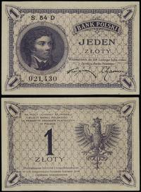 1 złoty 28.02.1919, seria 54D, numeracja 021430,