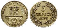 5 groszy 1835, Wiedeń, złocone, Bitkin 3, Plage 