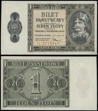 1 złoty 1.10.1938, seria IL, numeracja 8719547, 