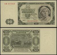50 złotych 1.07.1948, seria CM, numeracja 037301