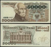 50.000 złotych 1.12.1989, seria AC, numeracja 49