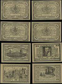 Śląsk, zestaw 4 banknotów o nominale 25 fenigów, bez daty (1922)