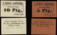 zestaw 2 banknotów, 5 fenigów 02.1918 i 10 fenig