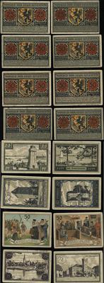 zestaw 8 banknotów 15.11.1921, w skład zestawu w