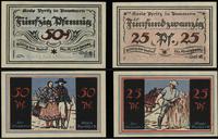 zestaw 2 banknotów, 25 fenigów 01.02.1921, 50 fe