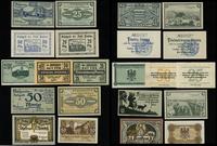 zestaw 11 banknotów, w skład zestawu wchdozą ban