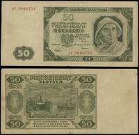50 złotych 1.07.1948, seria AT, numeracja 300075