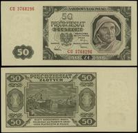 50 złotych 1.07.1948, seria CU, numeracja 376829