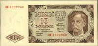 10 złotych 1.07.1948, Seria AW, Miłczak 136bb