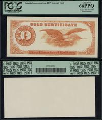 Stany Zjednoczone Ameryki (USA), pamiątkowy przedruk strony odwrotnej z banknotu 500 dolarów Gold Certificate