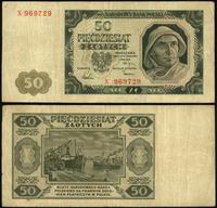 50 złotych 1.07.1948, seria X, Miłczak 138a