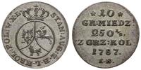 Polska, 10 groszy miedziane, 1787 EB