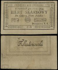 4 złote polskie 4.09.1794, seria 1-D, bez złamań