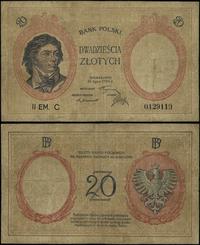 fałszerstwo 20 złotych 15.07.1924, II emisja, se