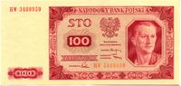 100 złotych 1.07.1948, seria HW, banknot stuzłot
