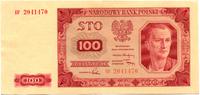 100 złotych 1.07.1948, seria EF, banknot jest je
