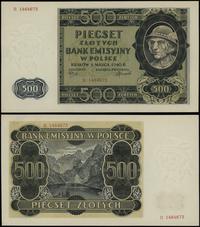 500 złotych 1.03.1940, seria B 1464673, złamany 