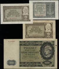 zestaw 4 banknotów, 1 złoty 1.08.1941 serai AE 0